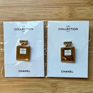 SOLD NWP Chanel Beauty La Collection CHANEL N°5 Perfume Pin Bundle of 2